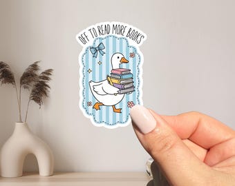 Coquette Goose Stickers, Literally Just a Silly Goose Aesthetic, Laptop, Water Bottle, Kindle, Junk Journal Decals, Book Lover Gift