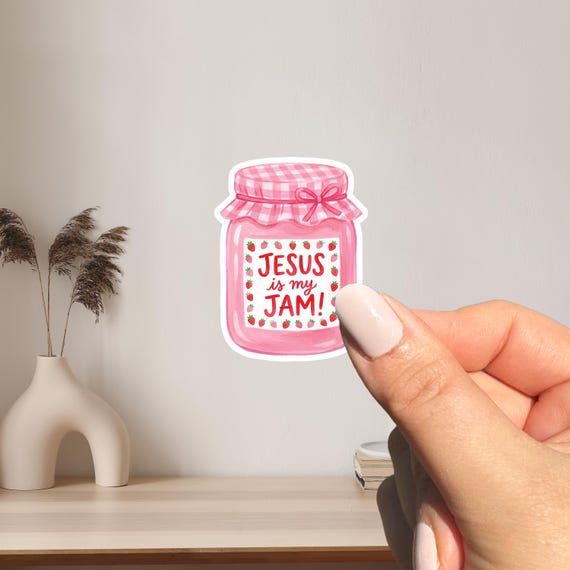 Funny Christian Sticker, Strawberry Sticker, Jesus Sticker, Faith Sticker, Water Bottle Sticker, Kindle Sticker, Laptop Sticker