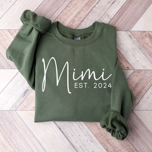 MIMI Sweatshirt, Personalized Mimi Sweatshirt, Grandma-life, Mimi Shirt, Mother&#39;s Day Shirts, New Mom Shirt, Est Sweatshirt, Gift for Mimi