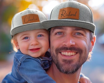 Personalized Snapback Hat,Toddler hat mesh baseball cap,Infant and Youth Hat, Leather Patch Hat,Kids Name Hat,Child Cap,Baby Gifts,dad hat
