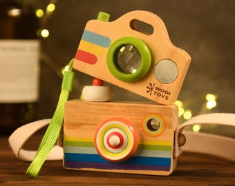 camera toy Wooden toy Personalized , Montessori customizable toy, child and baby gift, Child birth gift, Baby birthday