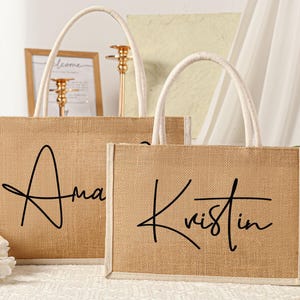 Bridesmaid Burlap Bags Personalized,bridesmaid Proposal Bags,monogram ...