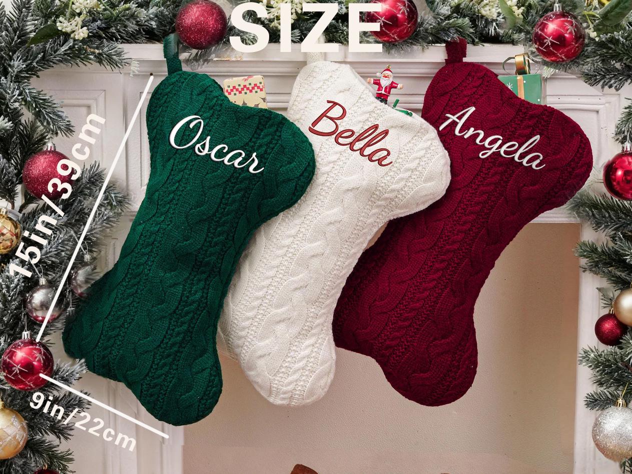 Bas De Noël Personnalisable Grande Taille – 46x28x22 Cm, Motif 3D, étiquette Nominative, Pour Cheminée Et Décoration - 10