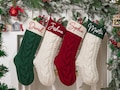 2024 Embroidered Christmas Stocking, Knitted Family Stocking, Personalized Xmas Stocking with Name,Holiday Stockings,Christmas Family Gifts