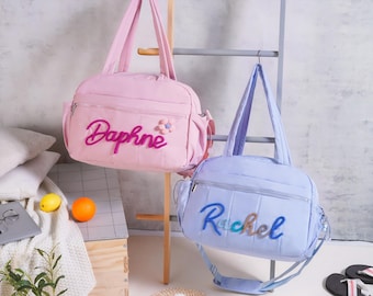 Ballet Dance Bag for Little Girls-Toddler Weekender Bag-Custom Name Duffel Bag for Little Ballerinas-Personalized Birthday Gift