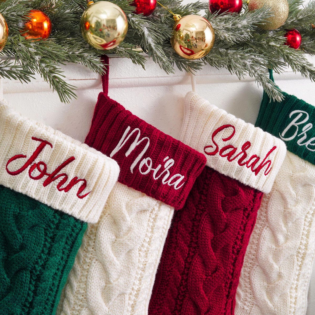 2025 Embroidered Christmas Stocking, Knitted Family Stocking, Personalized Xmas Stocking With Name,holiday Stockings,christmas Family Gifts - Etsy