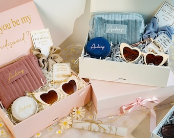 Custom Name Bridesmaid Gift Box,Bridesmaid Proposal Box,Bridal Party Gift Boxes, Wedding Gift Box,Bridesmaid Proposal Idea,wedding gift