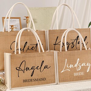 Bridesmaid Burlap Bags Personalized,bridesmaid Proposal Bags,monogram ...