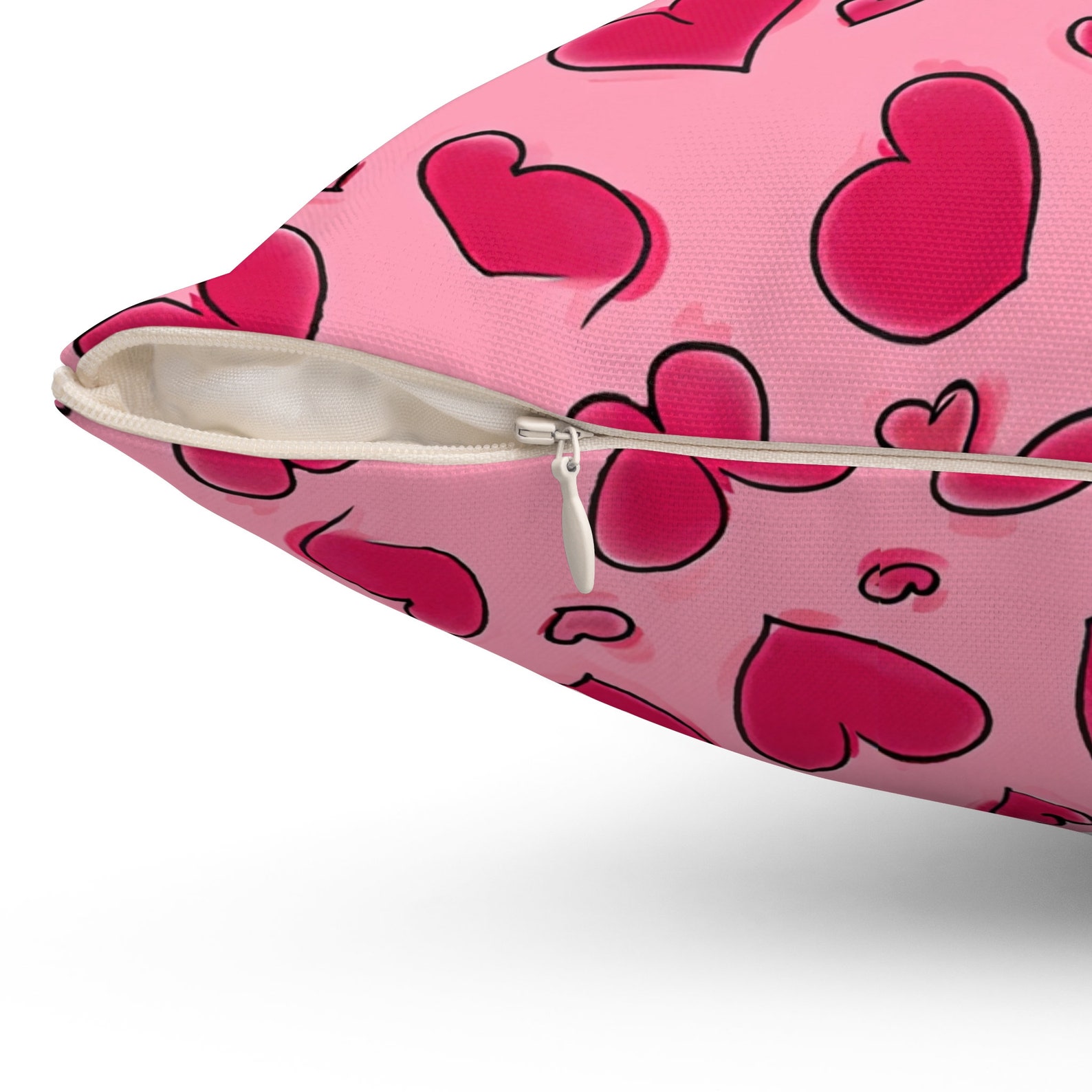 Motocross Girlfriend Heart Small Square Pillow