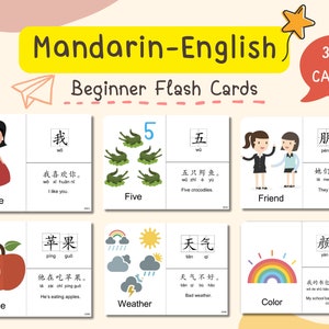 300 cartes-éclair bilingues chinois, mandarin et anglais