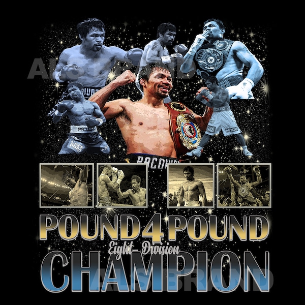 Manny Pacquiao Png Ready to print, printable design, artist, 90s, rap tee design, 300 dpi