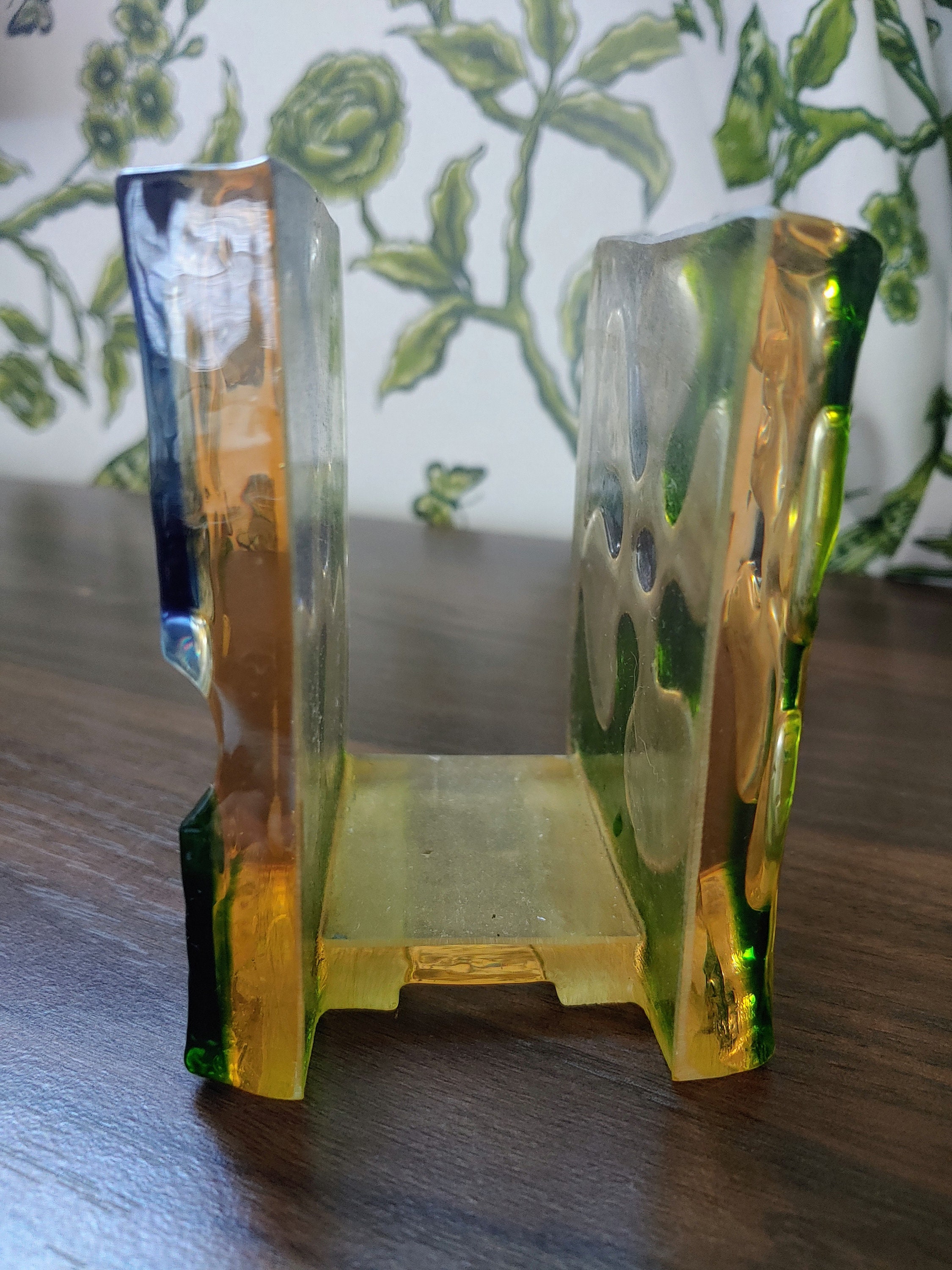 Vintage Retro Lucite Flower Napkin Holder Turquoise and Green - Etsy