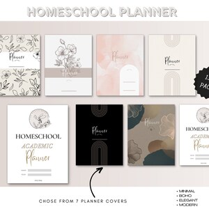 130 Homeschool Academic Planner, Lesson planner, homeschool planner pages, homeschool student, ipad planner, goodnotes planner, printable