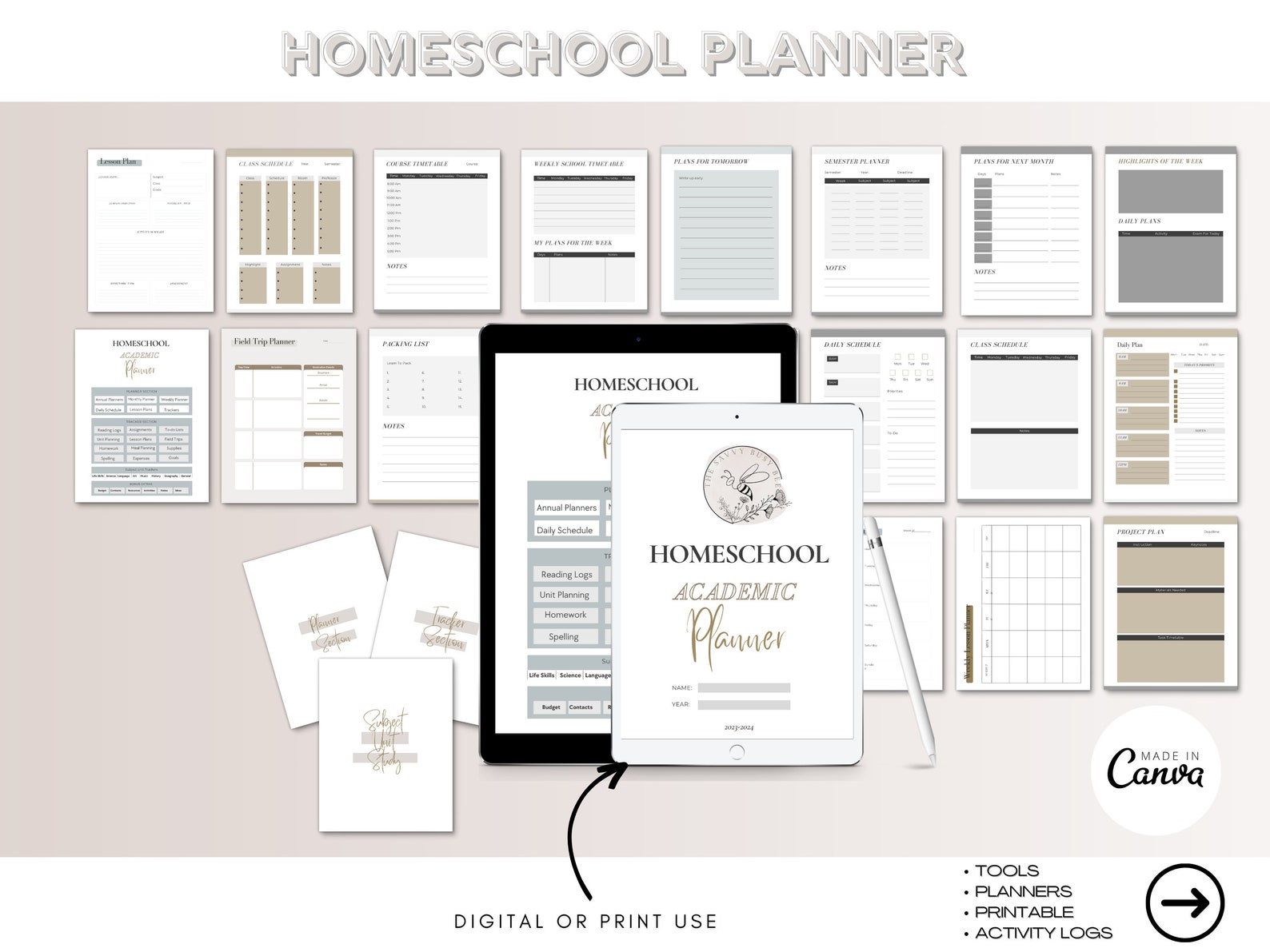 Homeschool Mom Planner, Digital Planner, Goodnotes Planner, Homeschool ...