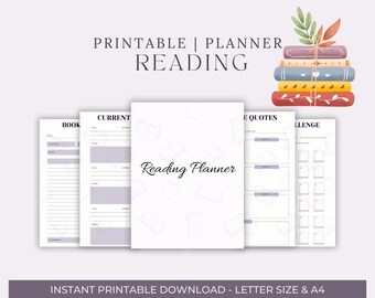 Digital Reading Planner | 19 Pages | Book Wishlist | Currently Reading | Book Review | Favorite Quotes | Book Journal | GoodNotes