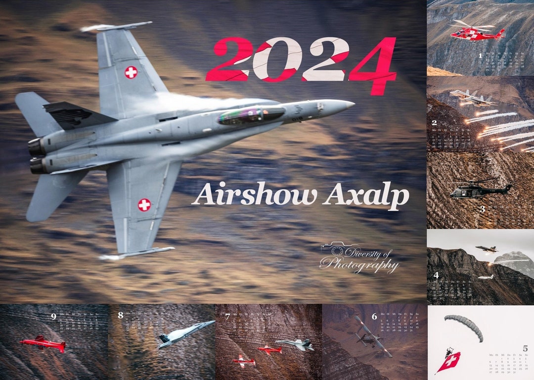 Monthly Calendar Airshow Axalp 2024 Calendar Aircraft of the Swiss Air