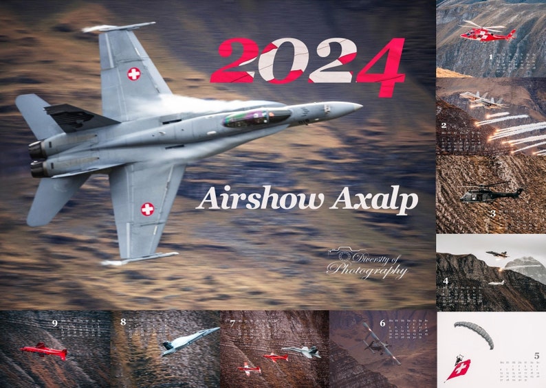 Monthly Calendar Airshow Axalp 2024 Calendar Aircraft of the Swiss Air