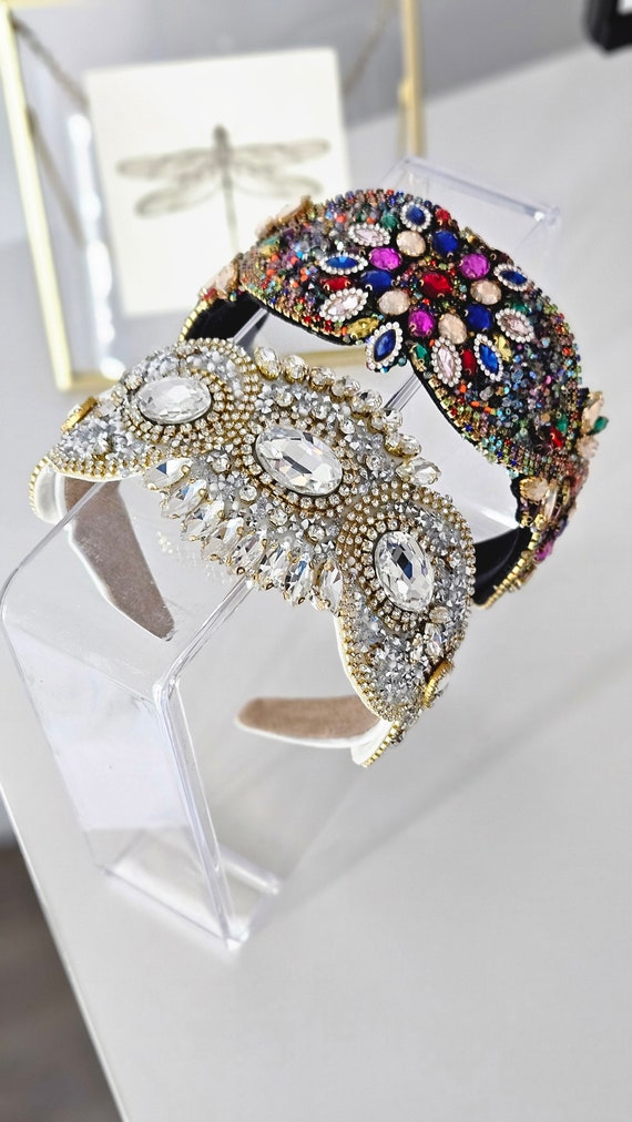 Luxury Crystal Headband, Statement Rhinestone Hairband  display picture 2