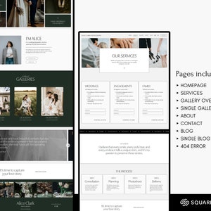 Plantilla web para fotógrafo de bodas en Squarespace 7.1 / Portafolio y galería de fotografía / Elegante, moderno, lujoso / The Alice imagen 2