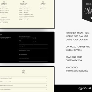 May include: A black and white wedding invitation with a simple design. The invitation includes the address, ceremony, reception, itinerary, and RSVP information. The invitation also includes a logo with the text "At The Park".