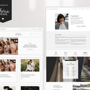 Plantilla web para fotógrafo de bodas en Squarespace 7.1 / Portafolio y galería de fotografía / Elegante, moderno, lujoso / The Alice imagen 7