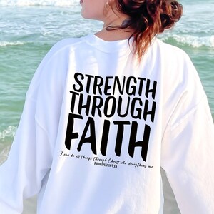 Christian sweatshirt, Jesus Hoodie, Trendy Bible Verse Sweater, church Aesthetic Clothes, faith in Christ apparel ,believers gift for her