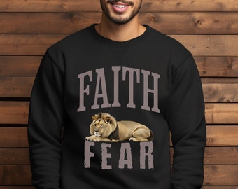 Faith Over Fear Christian Hoodie Bible Verse, Aesthetic Christian Sweatshirts, Jesus Hoodie, Church hoodie, Trendy Hoodie, Religious Hoodie