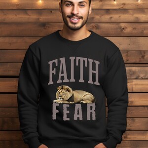 Faith Over Fear Christian Hoodie Bible Verse, Aesthetic Christian Sweatshirts, Jesus Hoodie, Church hoodie, Trendy Hoodie, Religious Hoodie