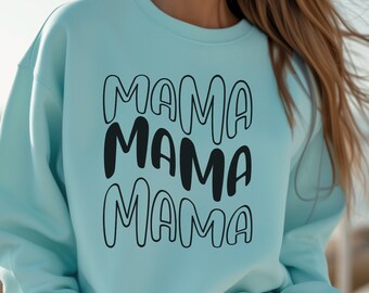 Comfort Colors® Mama Sweatshirt, Mama Gift, Mom Sweatshirt, Christmas or Birthday Gift for Mom, Vintage Mama Shirt, New Mom Crewneck, mother