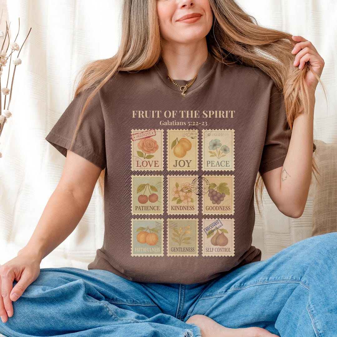 Fruit of the Spirit Shirt Christian Comfort Colors Tee Galatians 5:22 ...