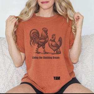 Comfort Colors Funny Chicken tShirt for Women cute Animal lover farm gift Cottagecore chicken lady t-shirt farm life gift for chicken mom