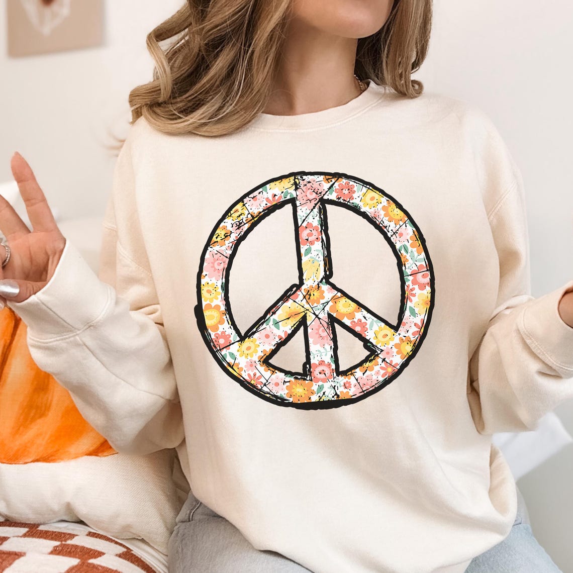 Dready Culture Roots & Peace Front and Back Print Sweatshirt