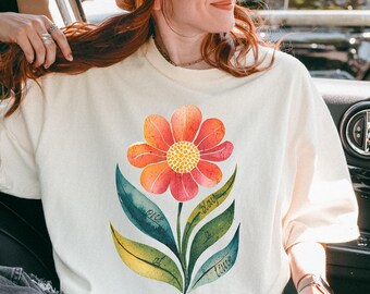 Floral Boho tshirt Mental Health Awareness shirt Recovery Support gift comfort colors® shirt Daisy Unisex shirt subtle one day at a time tee