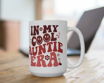 Auntie Mug, Gift For Auntie, Cool Aunt Mug, Pregnancy Announcement Cup, Soon To Be Auntie, Auntie Coffee Mug gift, Mothers Day Gift