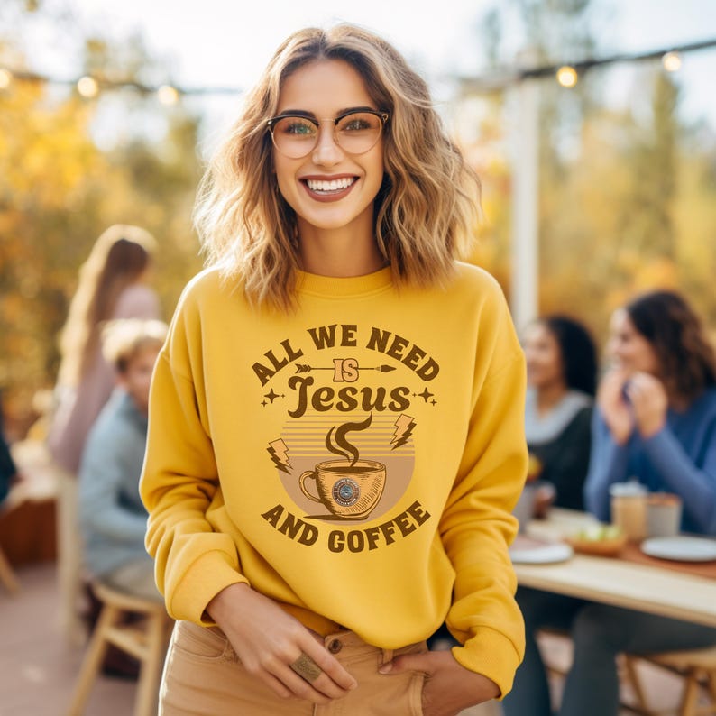 cozy coffee sweatshirt christian loungewear
