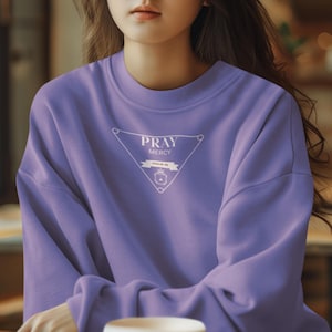 Sweat chrétien chemise verset vêtements chrétiens foi sweat-shirt col rond chrétien cadeau chrétien vêtements esthétiques vêtements chrétiens