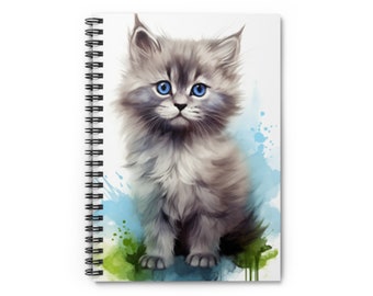Kitten Spiral Notebook - Ruled Line