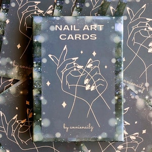 Cartões de arte de unhas, deck inspirador de design de unhas, presente de artistas de unhas, ferramenta de tecnologia de unhas, acessórios de salão de unhas para ideias originais de conjuntos de unhas