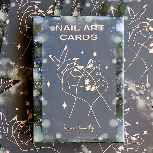 Nail Art Cards, Nail Design Inspirational Deck, Nail Artists Gift, Nail Tech Tool, Nails Salon Accessories for Original Ideas and Nail Sets
