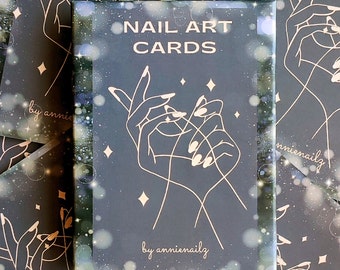Nail Art Cards, Nail Design Inspirational Deck, Nail Artists Gift, Nail Tech Tool, Nails Salon Accessories for Original Nail Sets Ideas