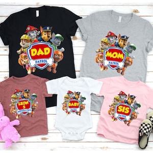 Paw Patrol Birthday Shirt Family Etsy