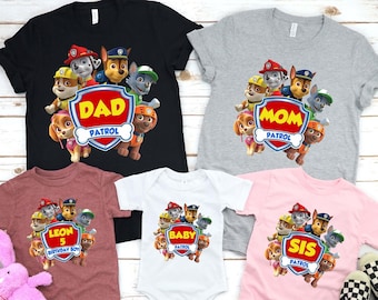 Personalized Patrol Birthday Shirt, Family Matching Shirts