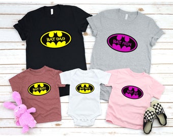Custom Bat Family Shirts, Matching Birthday Shirts
