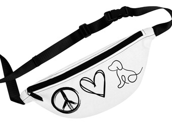 Peace, Love, Pup Fanny Pack