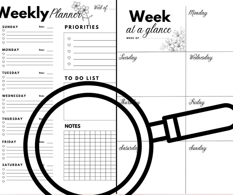 2024 Weekly Monthly Plannerweekly Planner 2024 Yearly Etsy