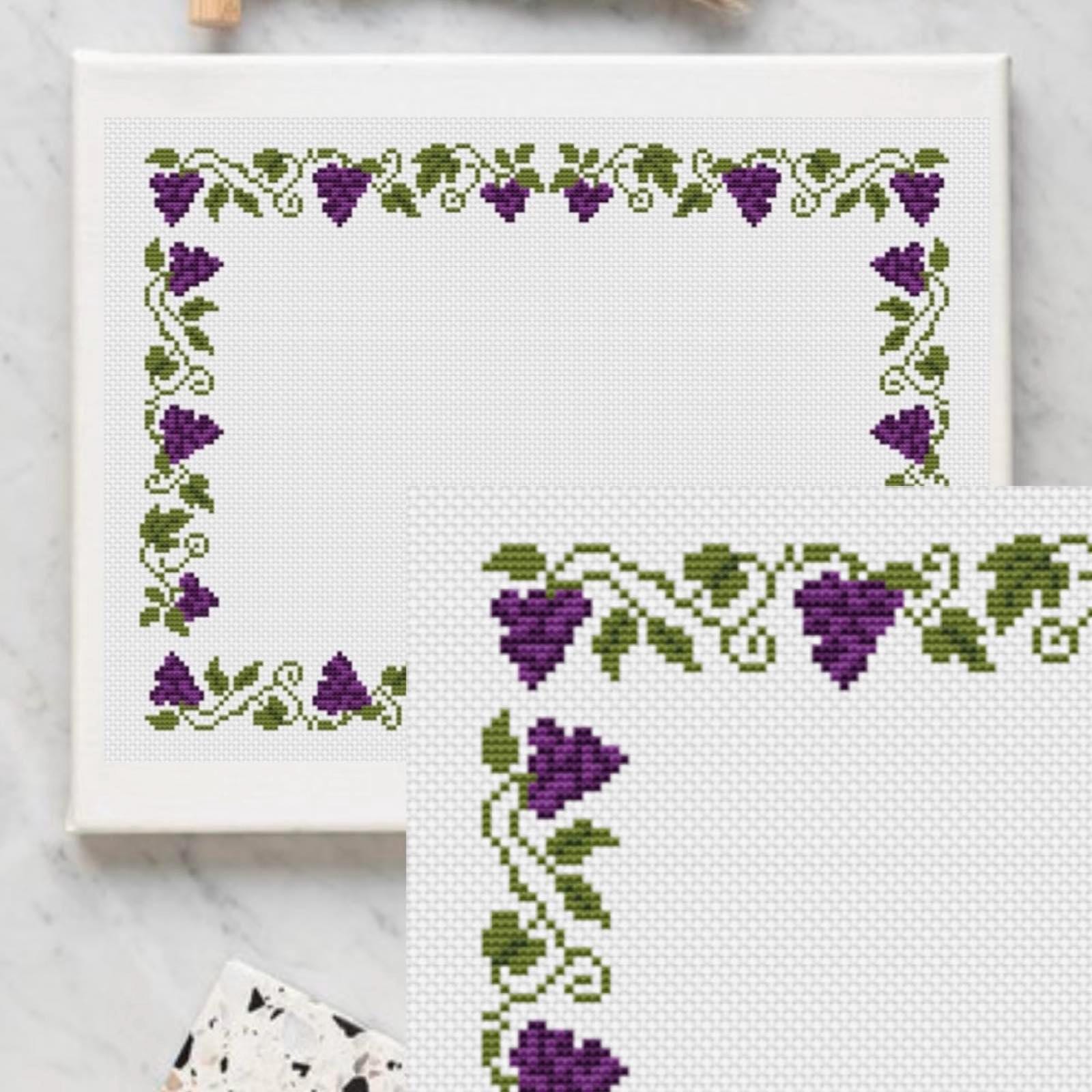 CROSSDECOR Kreuzstich-Set Für Anfänger 'Winter-Zwergblüten', 11 CT, 45x24 Cm - Alles Inklusive