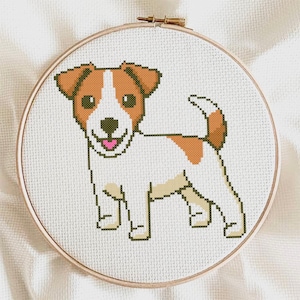 Cross Stitch Pattern Jack Russell Terrier, Cute Jack Russell Terrier, Dog Patterns, Cute Dogs, Cute Puppy, Instant PDF Download