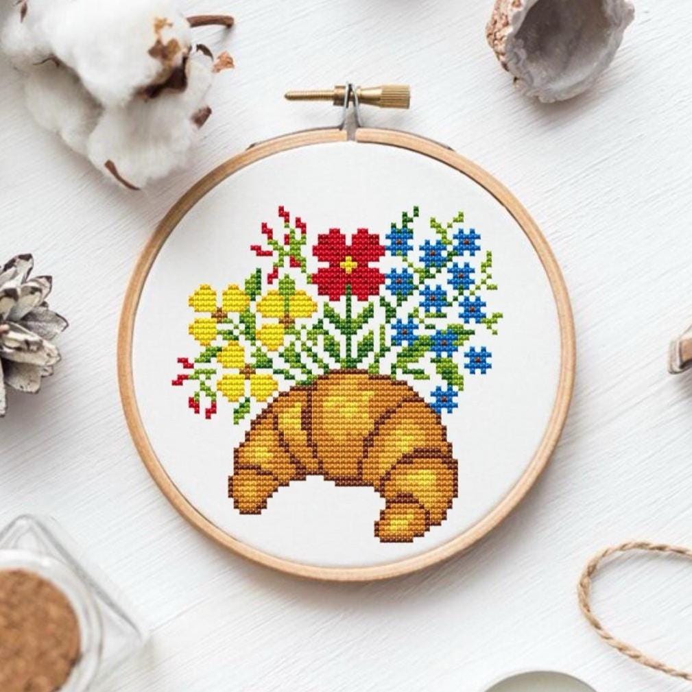 趣味・スポーツ・実用 CONTEMPORARY DANISH CROSS-STITCH DESIGN Modern Interior Cross Stitch, Living Room Scene Embroidery, Hand