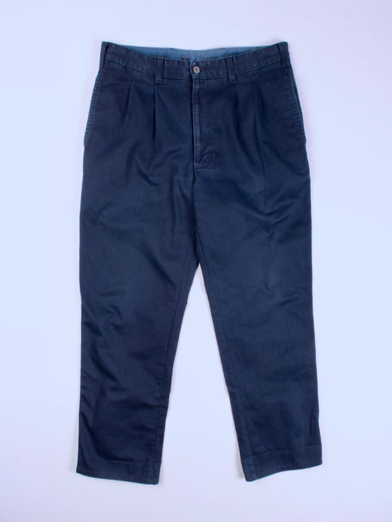Men's. DOCKERS Vintage Blue Double Pleated Front Regular Chino