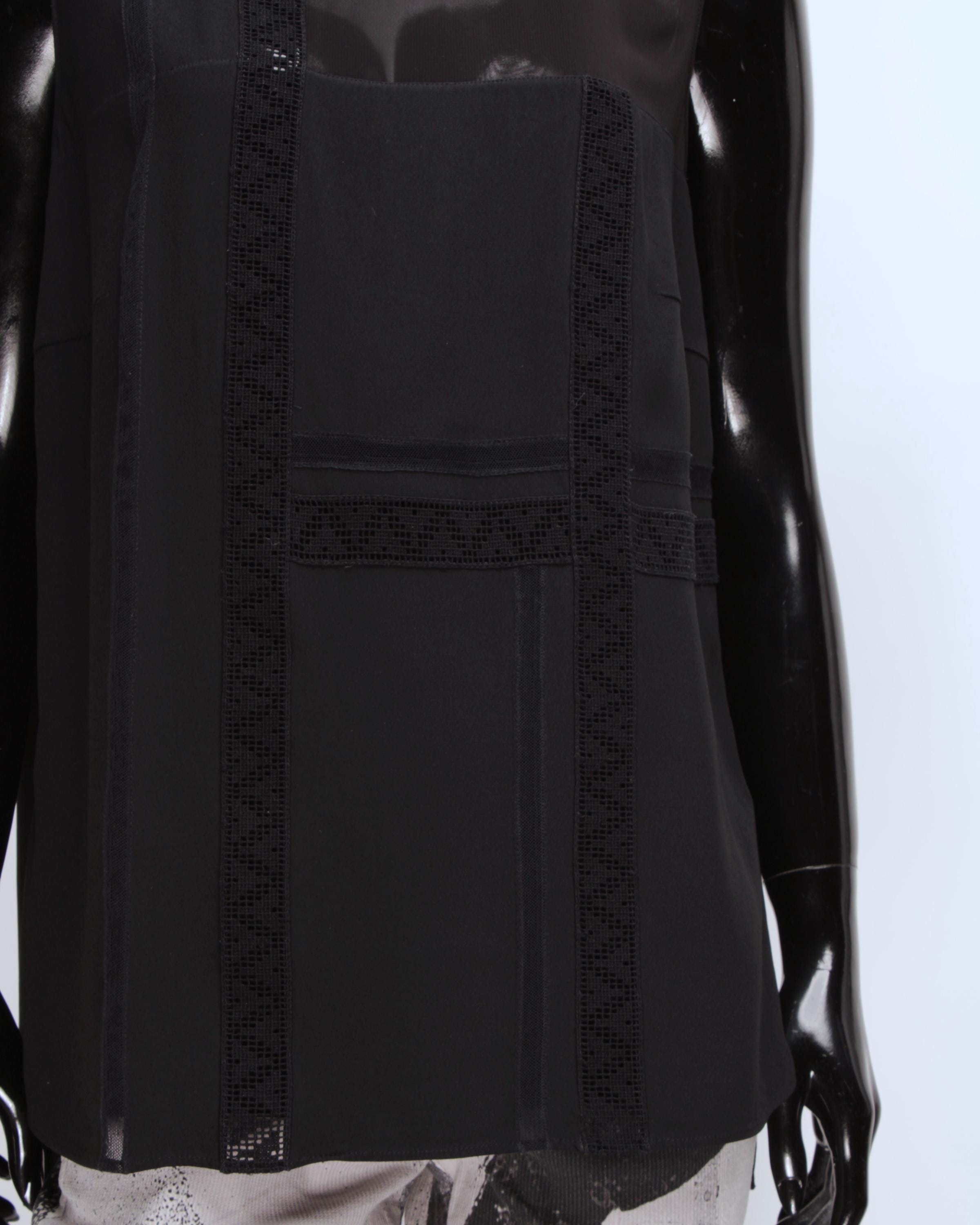 レディース AKRIS Punto ブラック メッシュ レース ヨーク ジップ